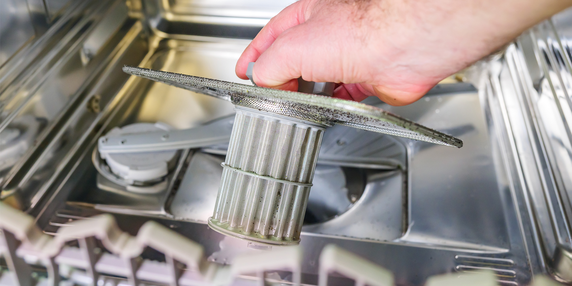 Dishwasher filter check