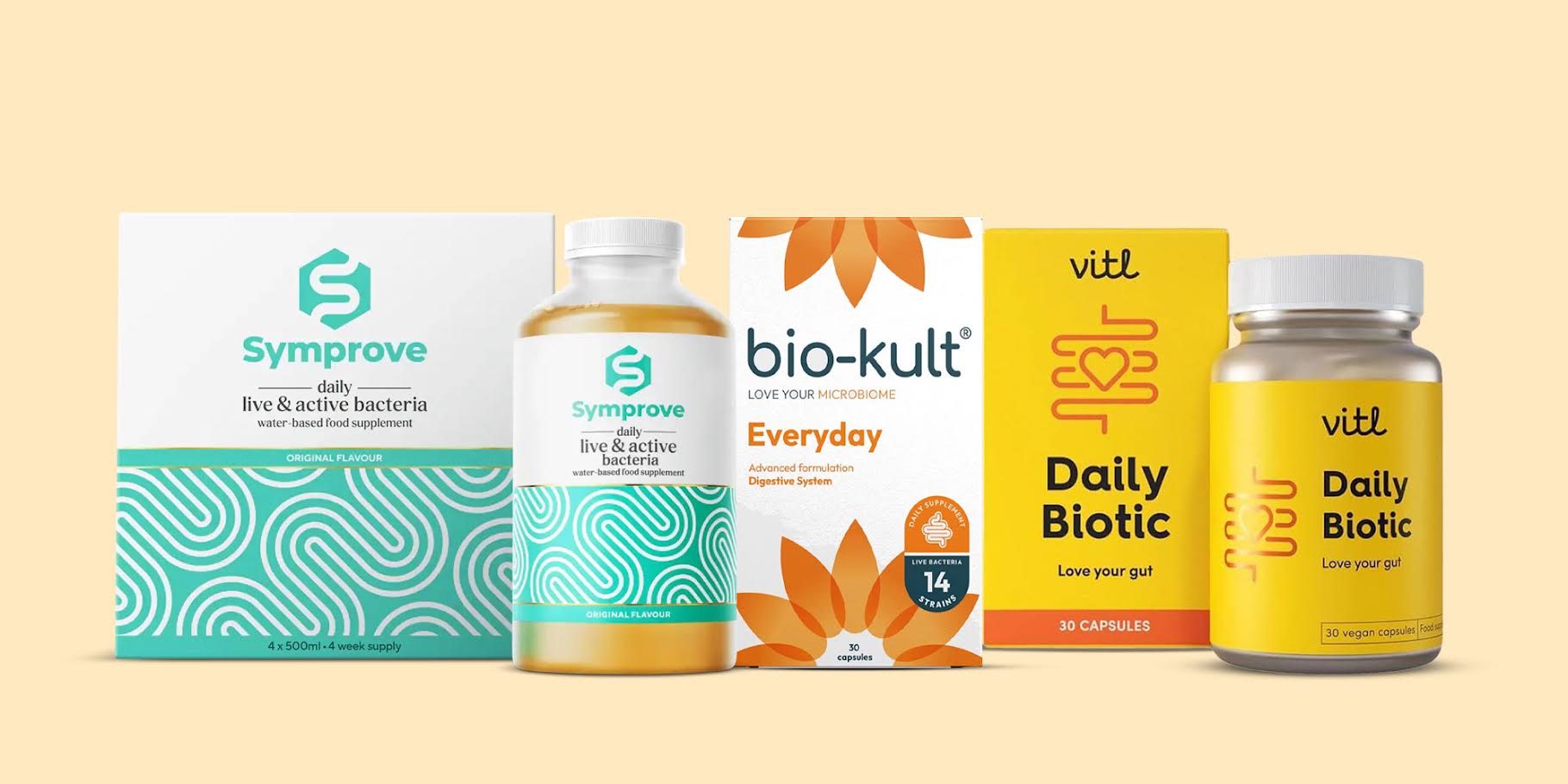 Image of a selection of probiotics