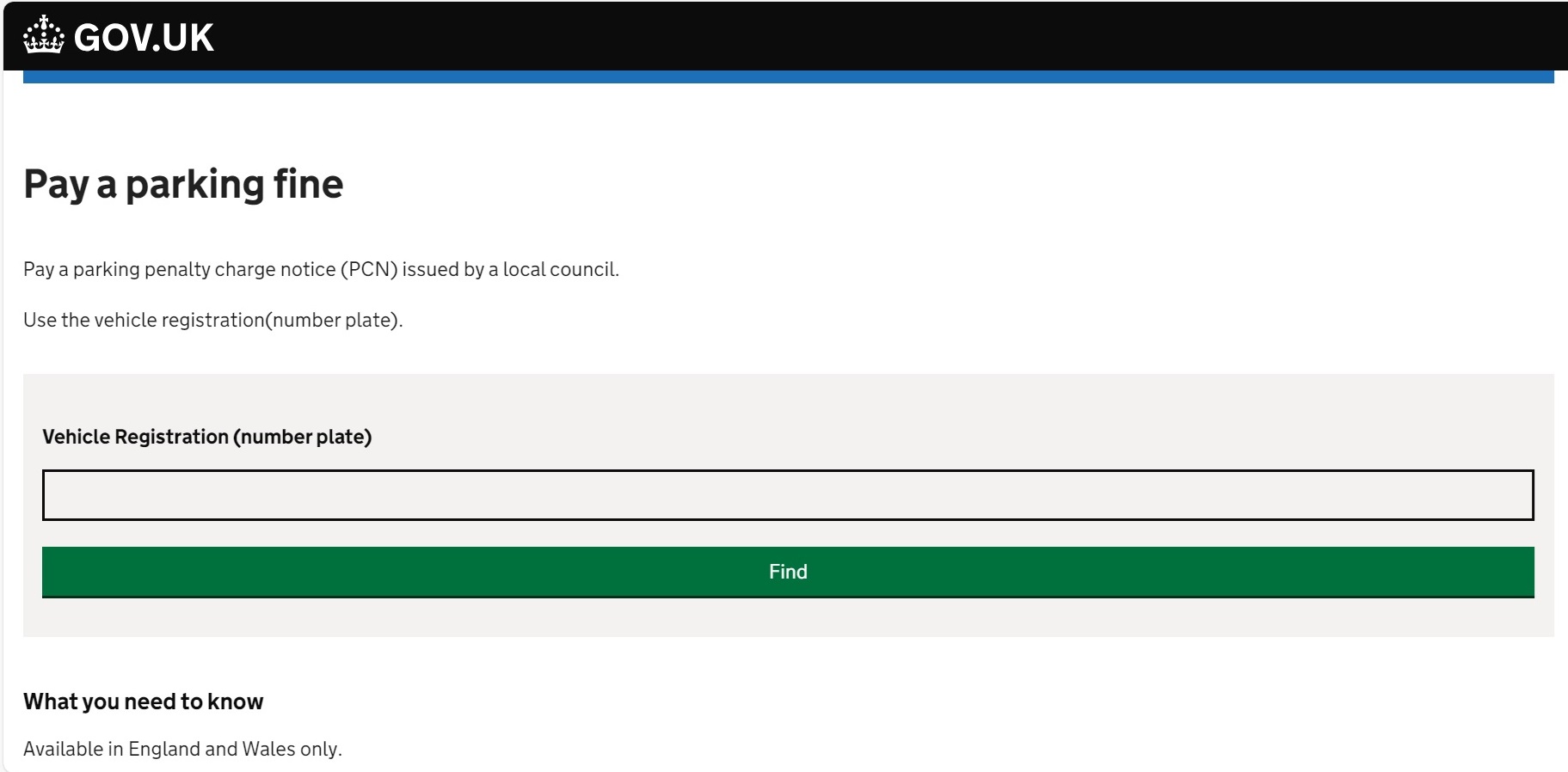 A scam website impersonating the government website to trick you into paying a non-existent paying fine