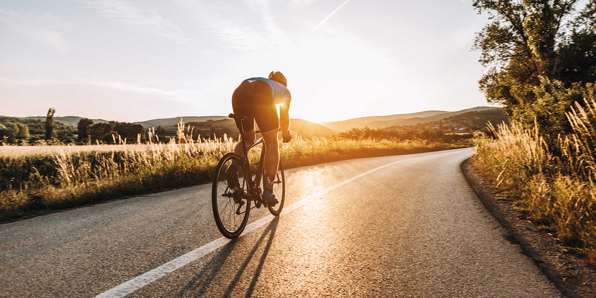 Cycling into the sunset