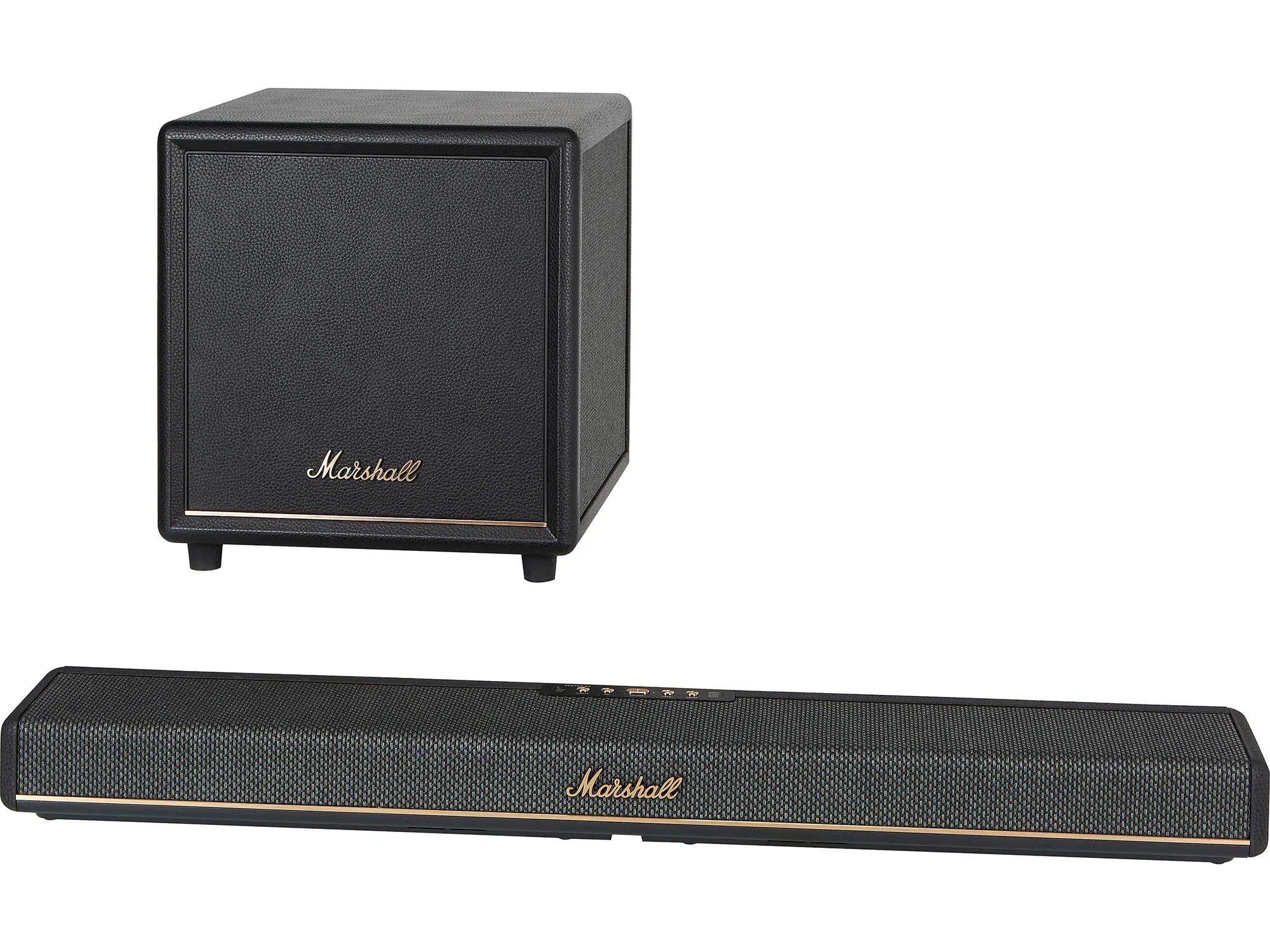 Marshall Heston soundbar and subwoofer in black