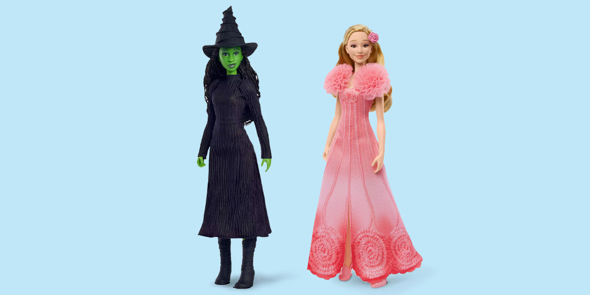 Wicked Elphaba and Glinda singing dolls
