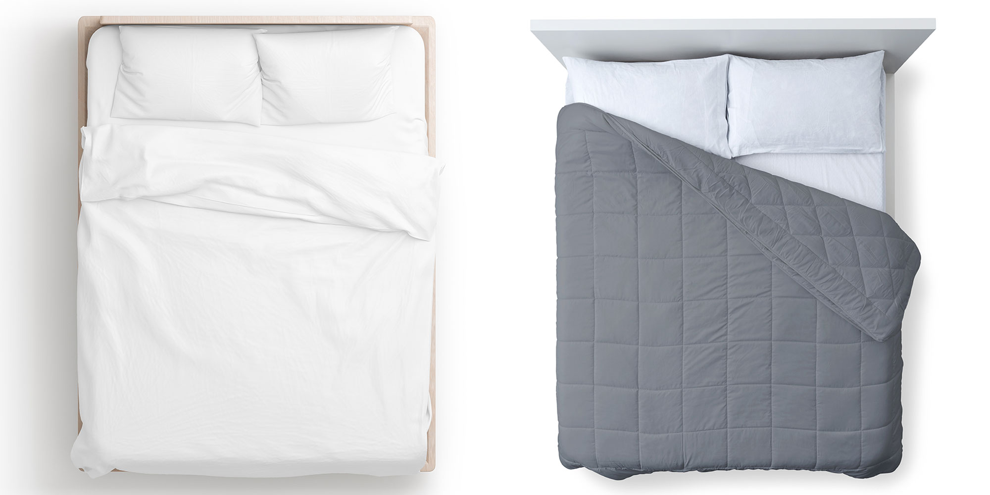 Comparison between a duvet and comforter