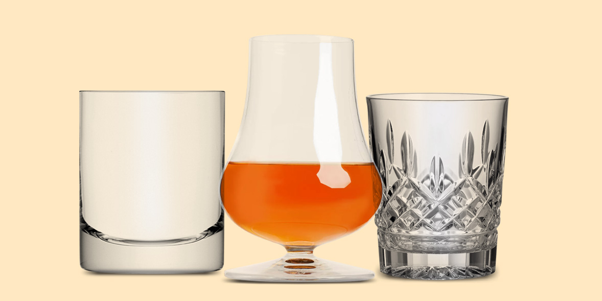 Three whisky glasses