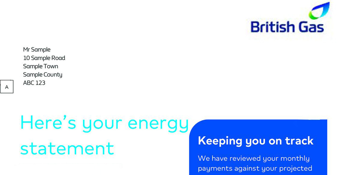 British Gas energy statement