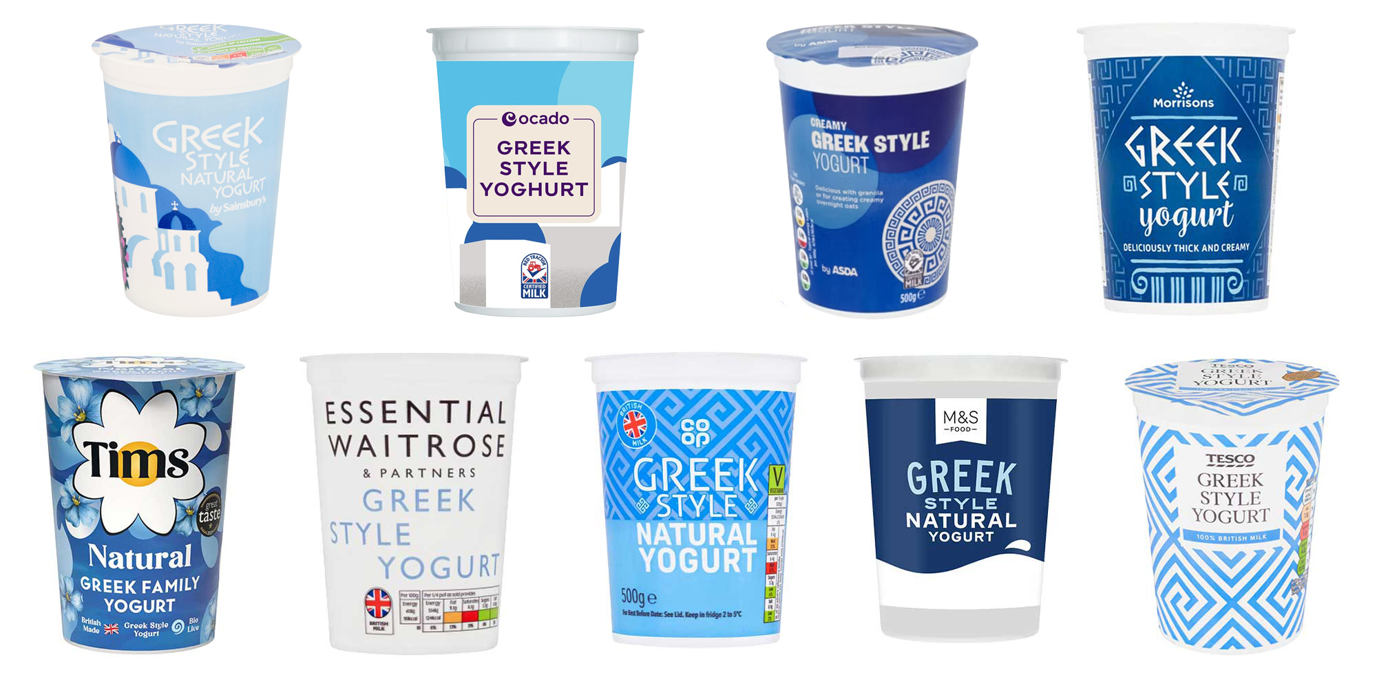 Supermarket greek-style yoghurt