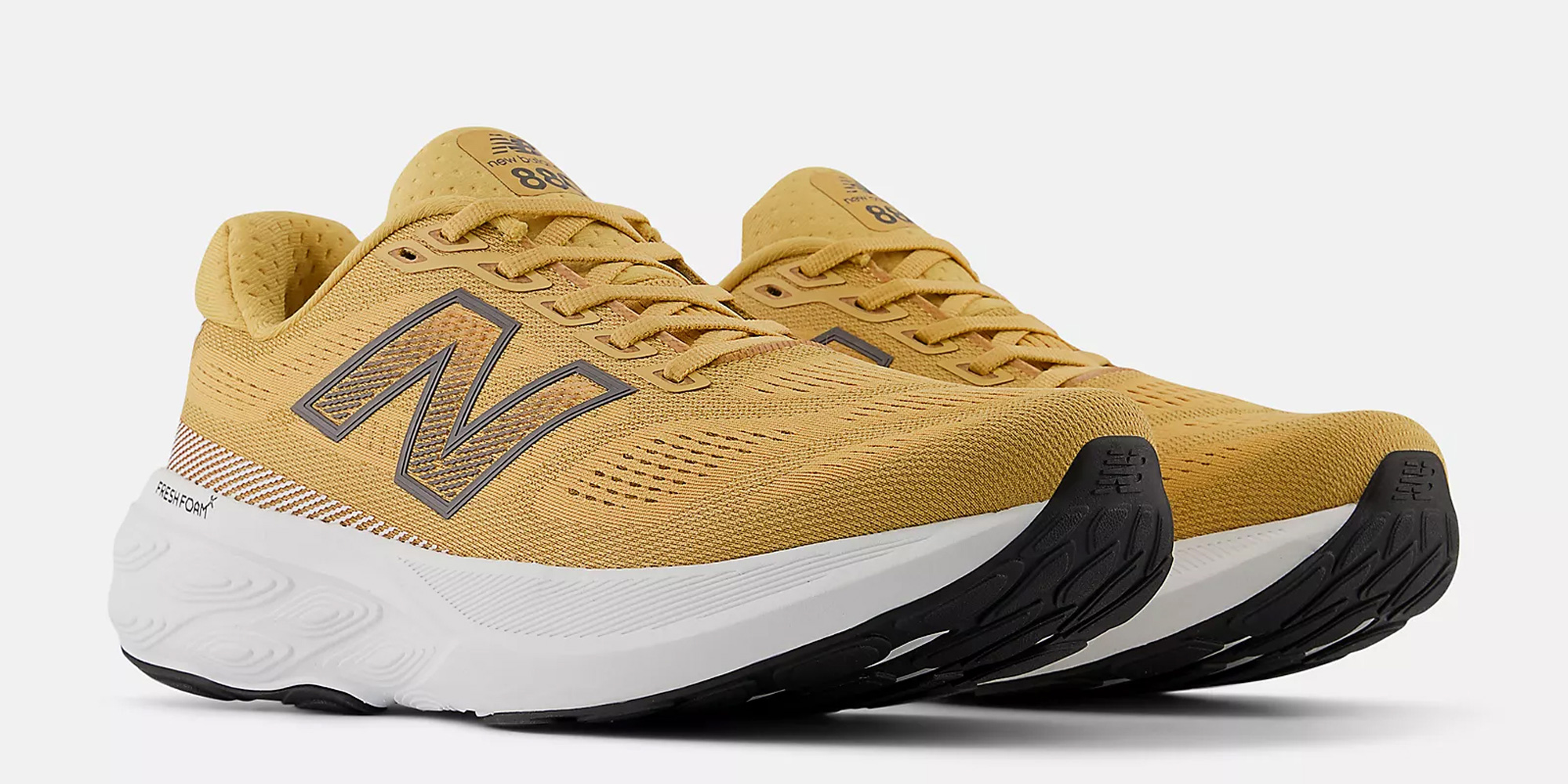 Yellow New Balance Fresh Foam running shoes