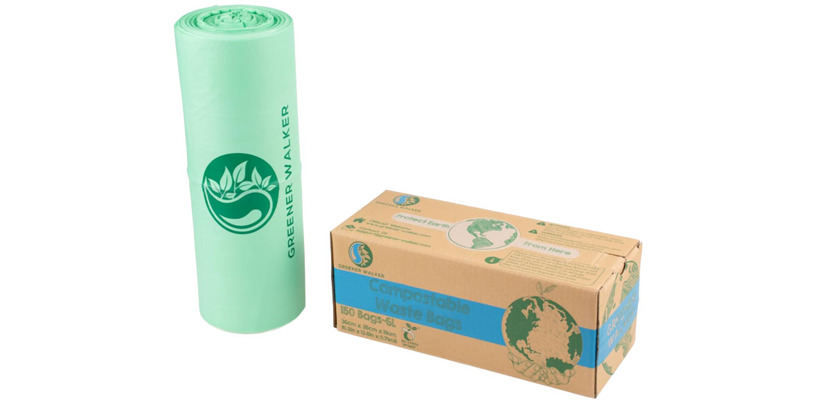 Greener Walker 6L 100% Compostable Biodegradable Bin Liners