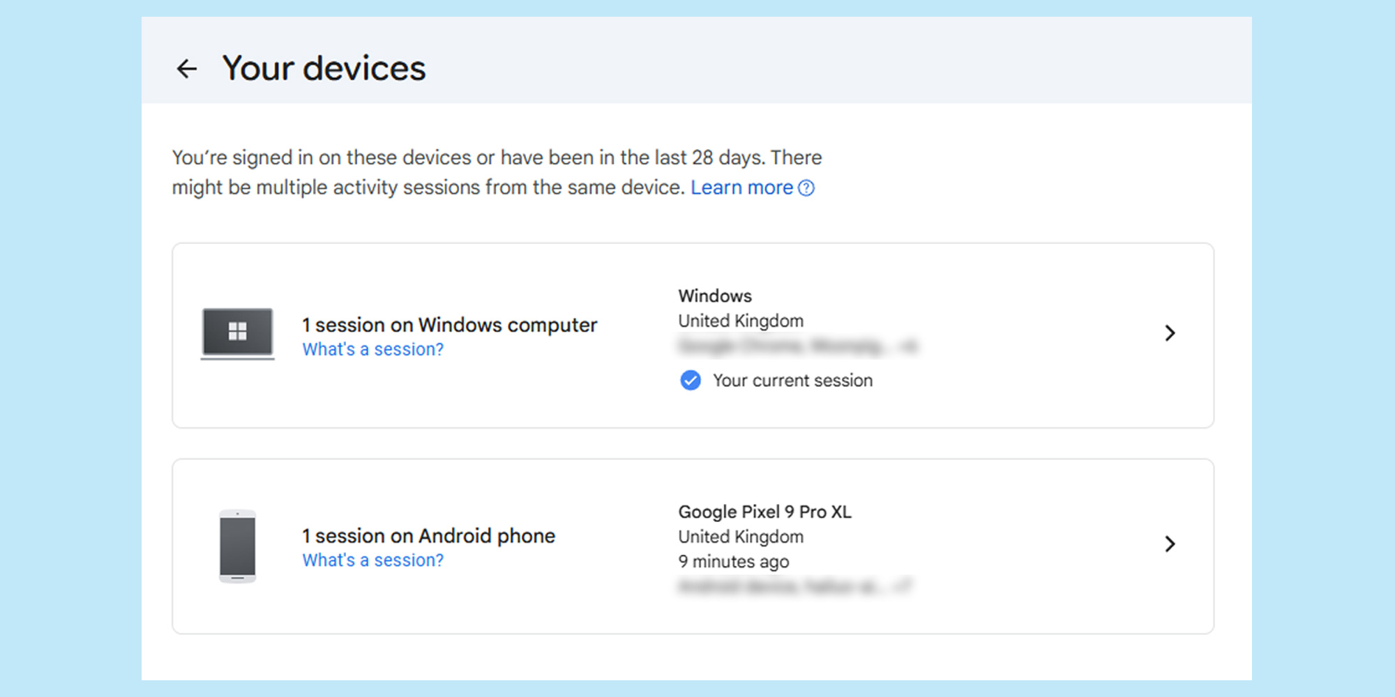 Gmail device settings
