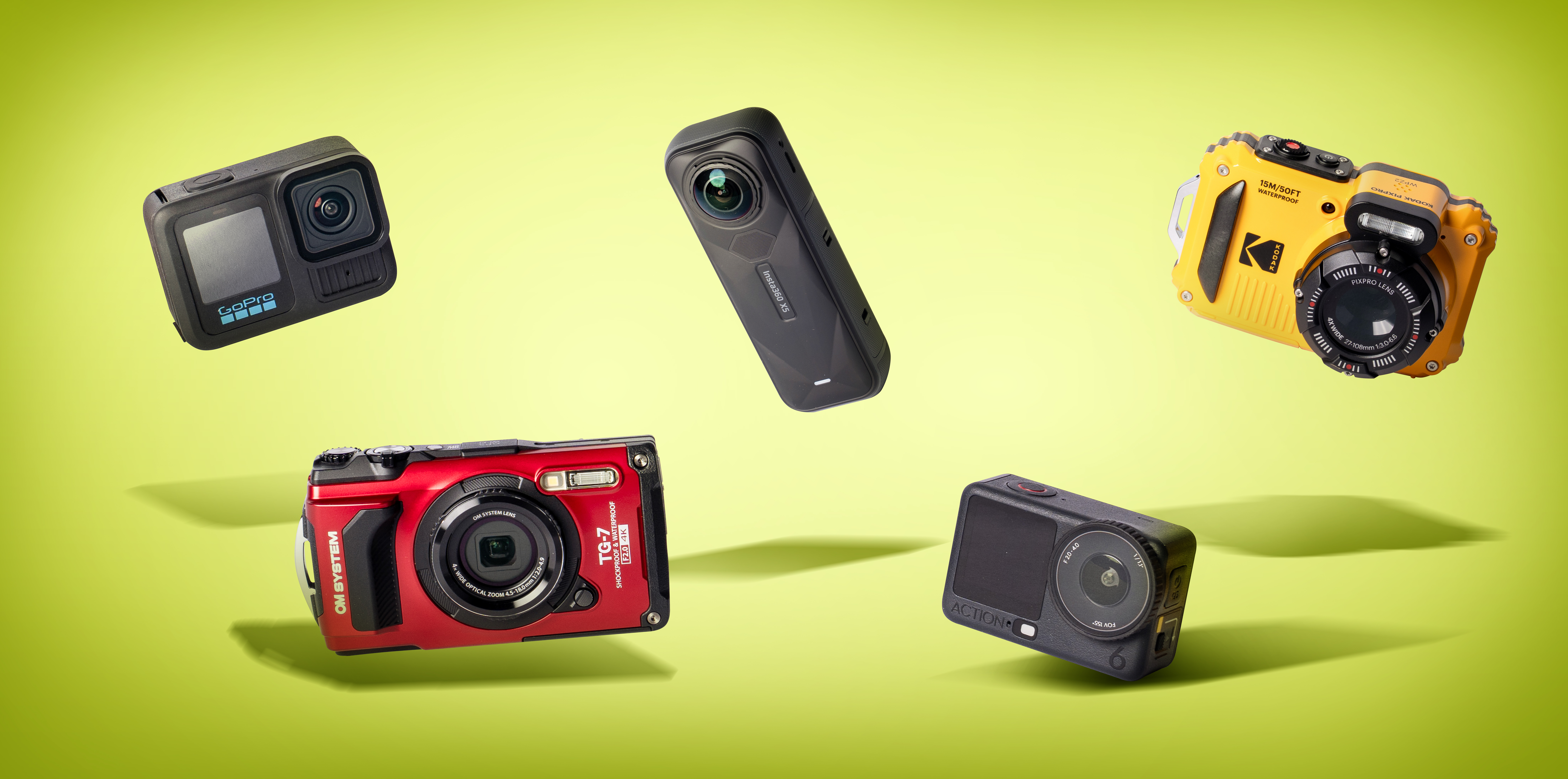 Five of the action cameras we tested