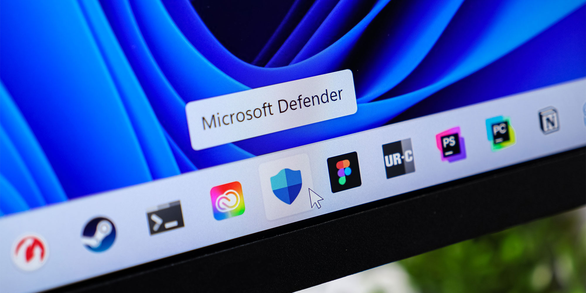 The Microsoft Defender shortcut on a computer