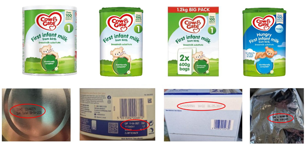 Cow & Gate baby formula recall