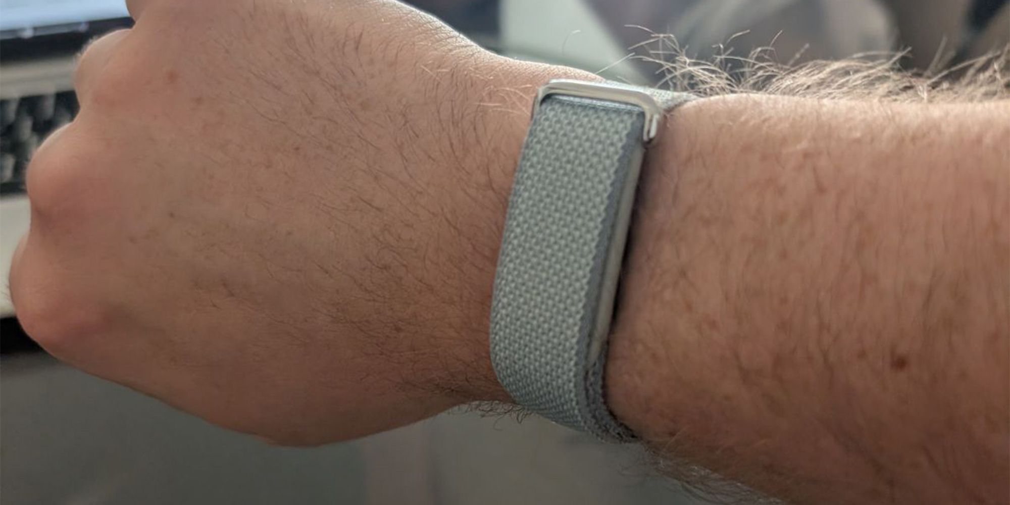 Google Fitbit Air on wrist