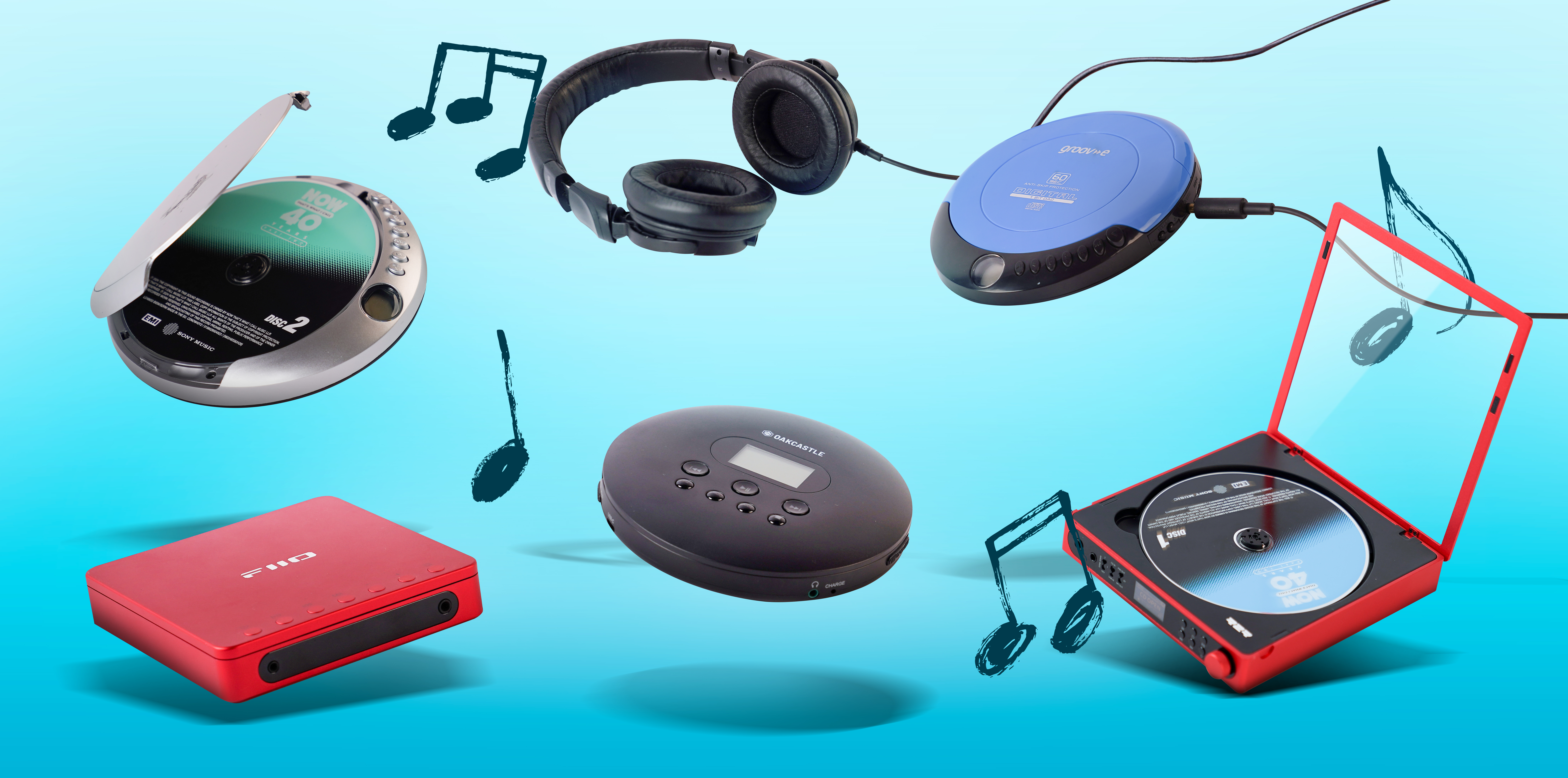 A lineup of the portable CD players we've tested