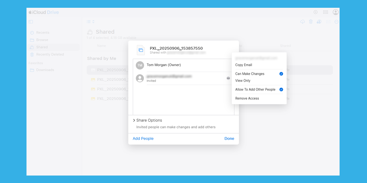 iCloud permissions