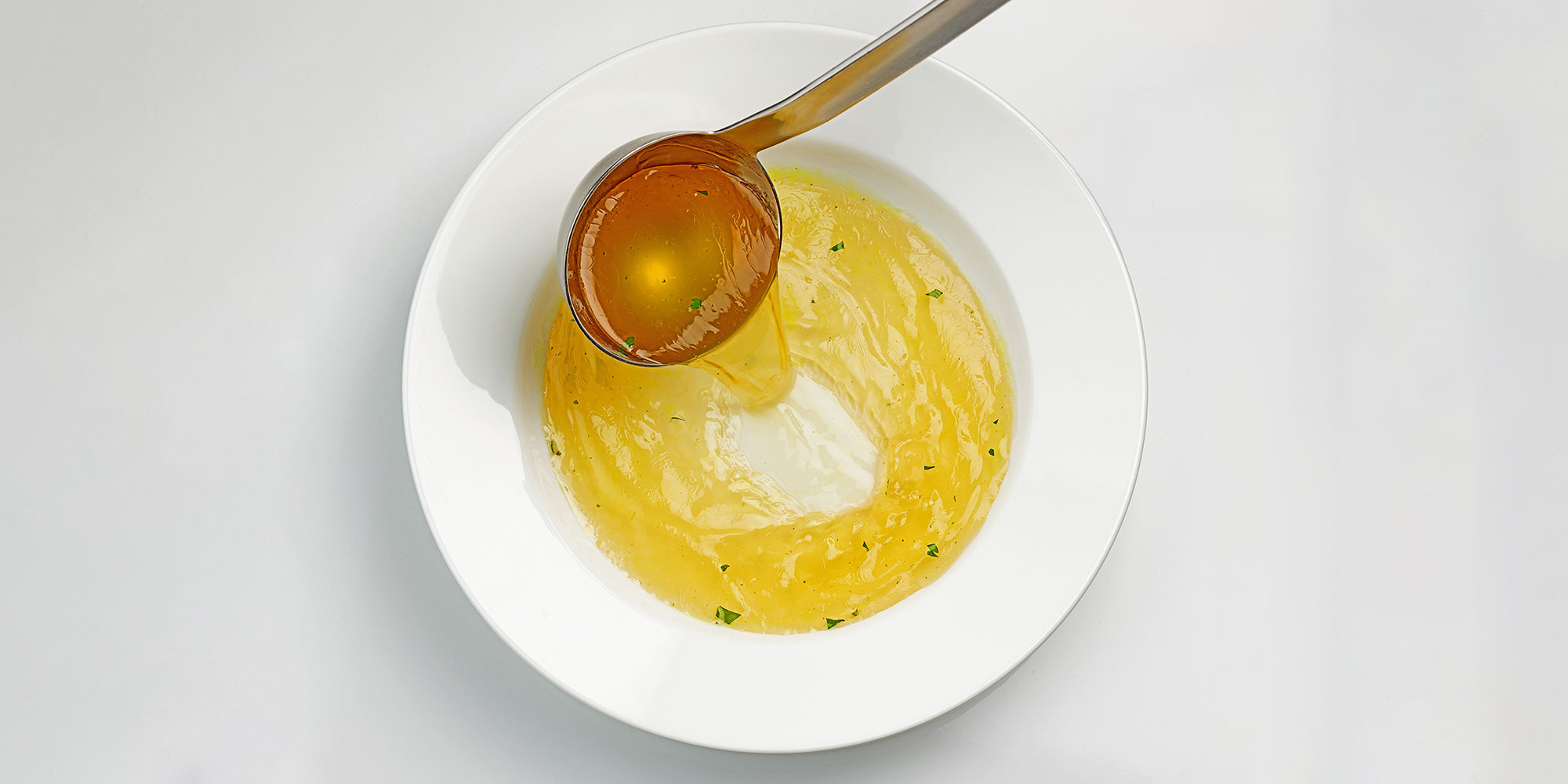 Bone broth in a bowl