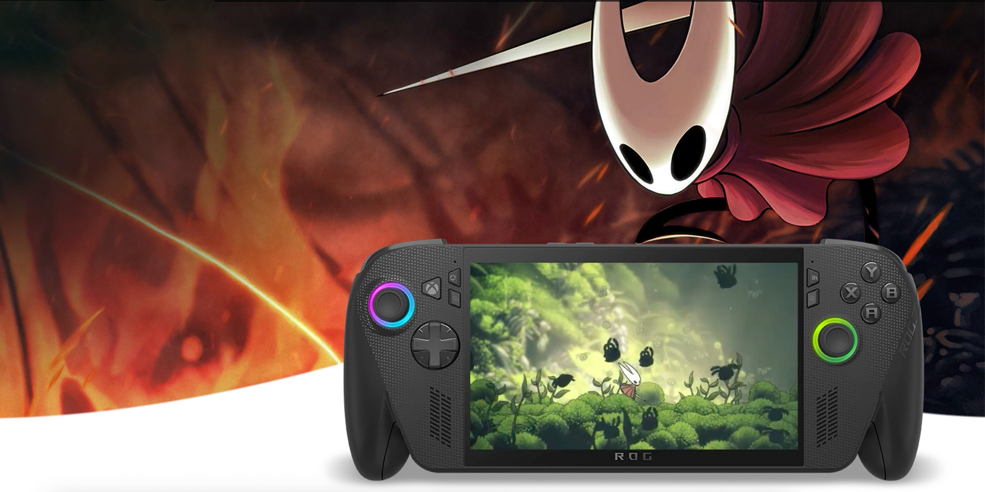 Hollow Knight being played on an Xbox Ally X