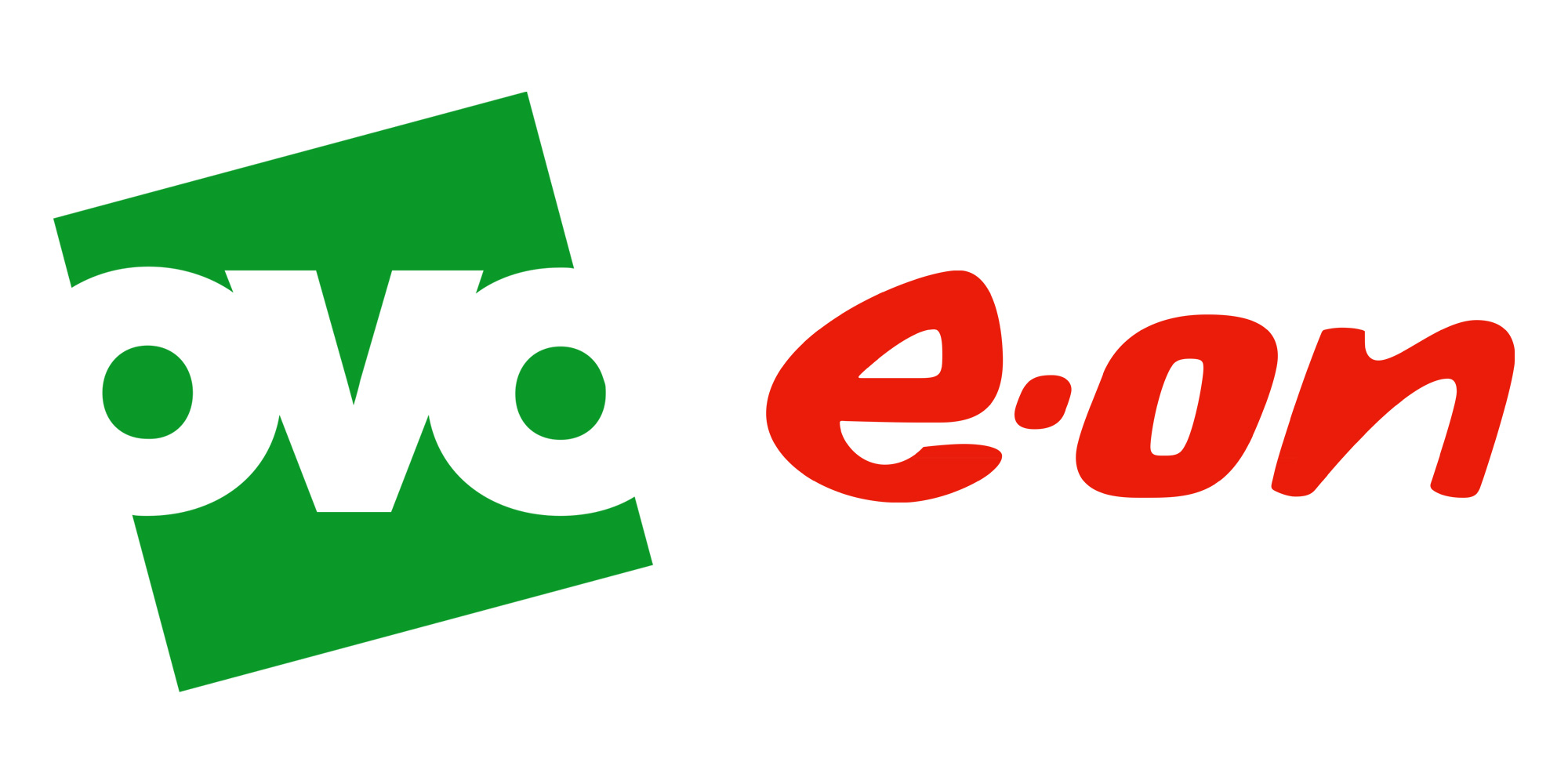 Ovo Energy and E.on company logos next to each other