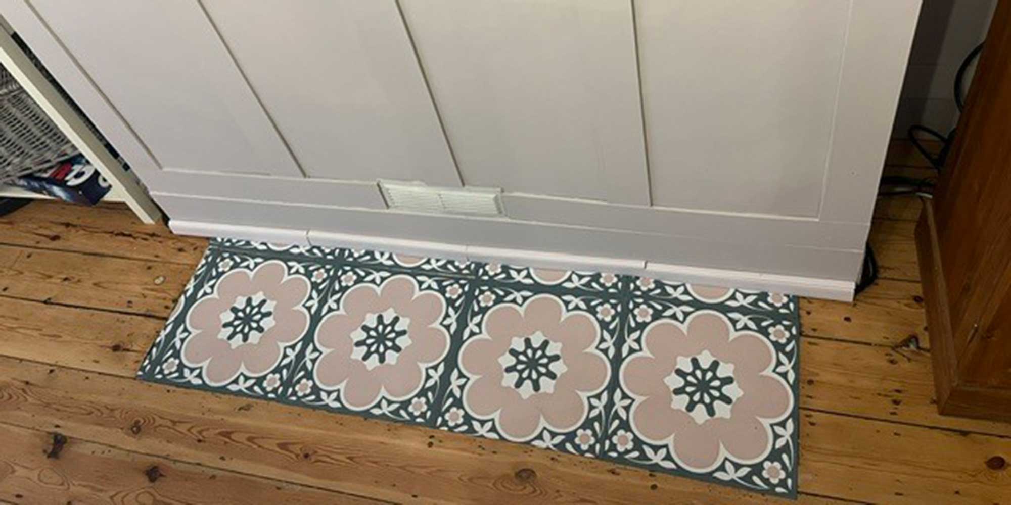 Clair Hollick's stick-on floor tiles