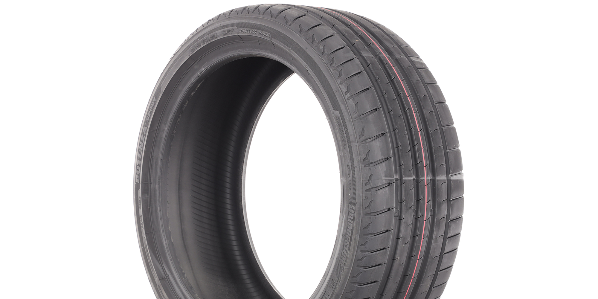 A Bridgestone Potenza Sport tyre.