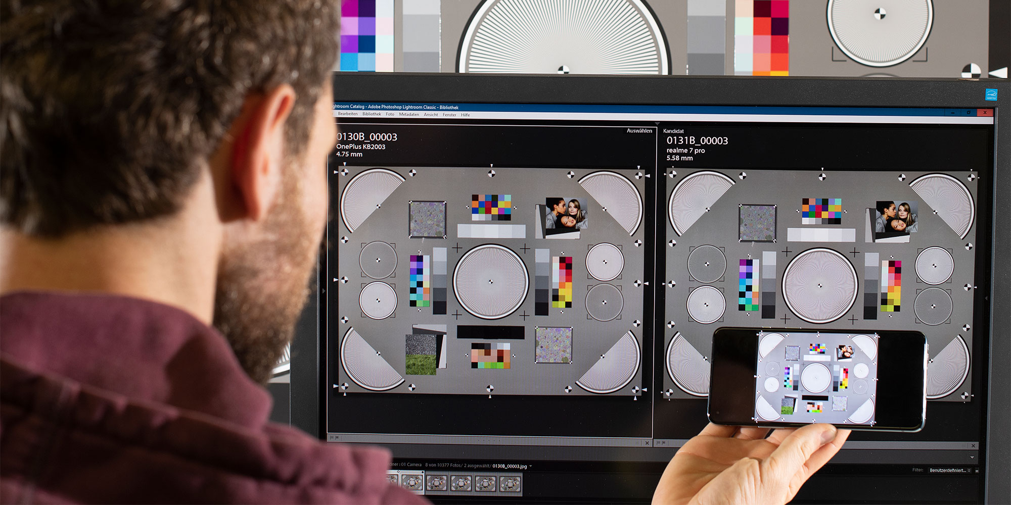 We don’t judge picture quality by eye, instead we use software to analyse the sharpness, contrast and colour balance of the images each phone takes
