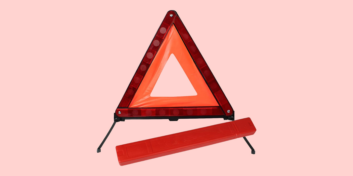 Warning triangle for car