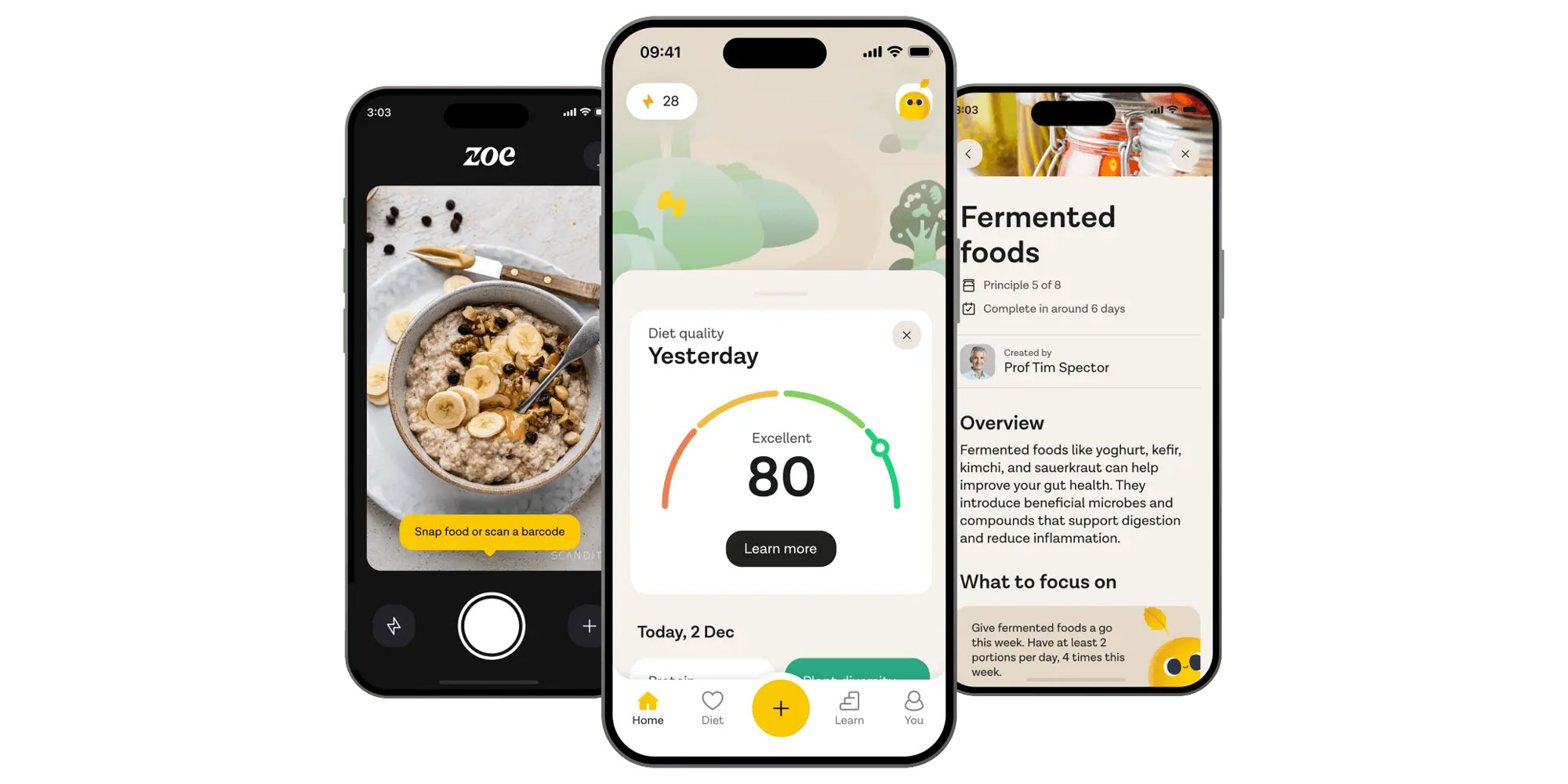 Zoe app on phone