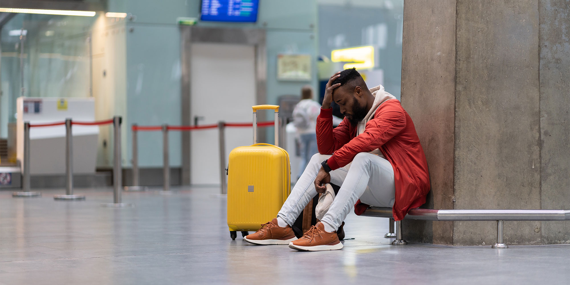 A man misses his flight