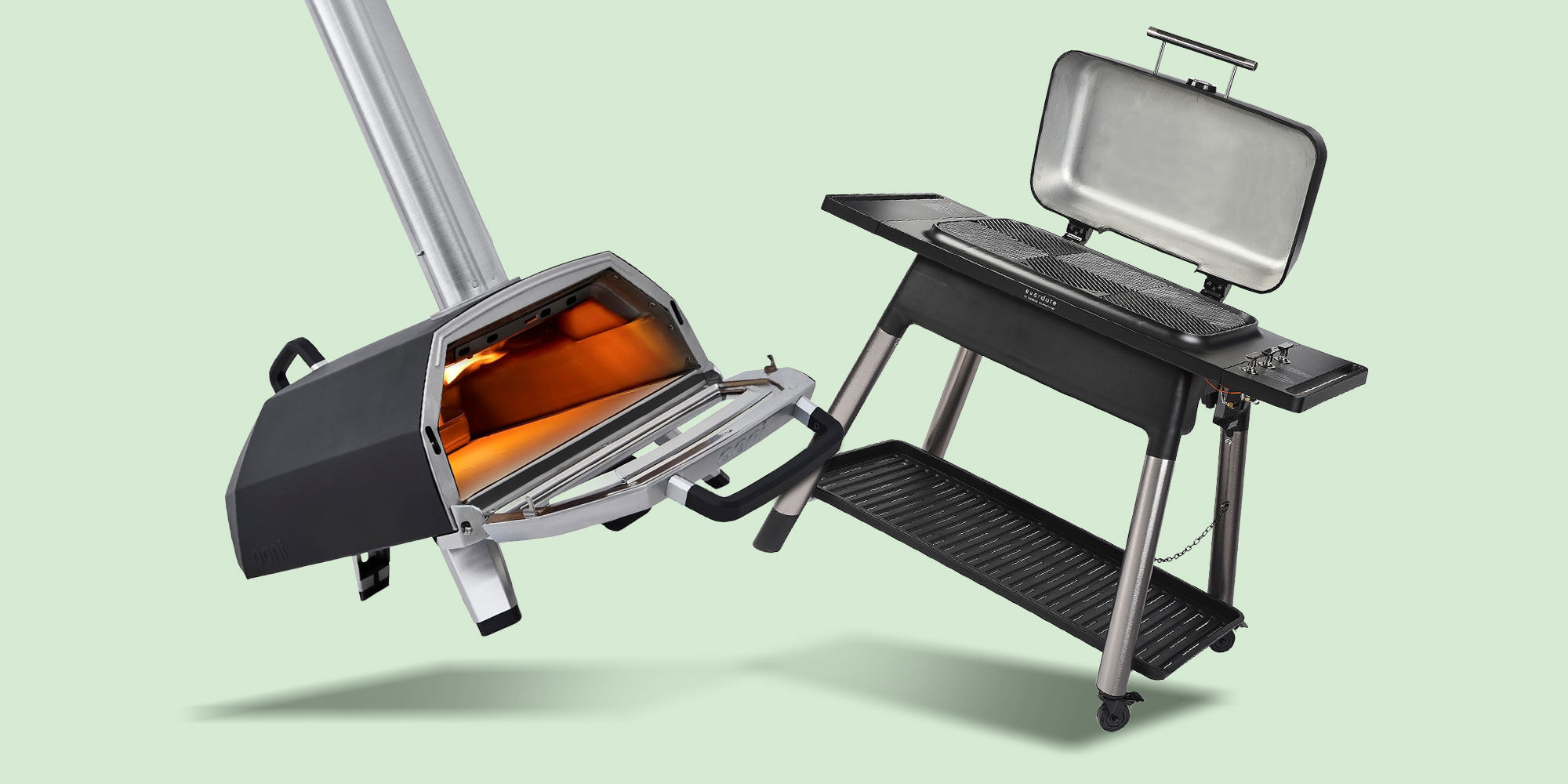 a pizza oven and a barbecue