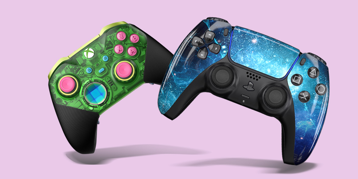 Custom Xbox and PS5 controllers