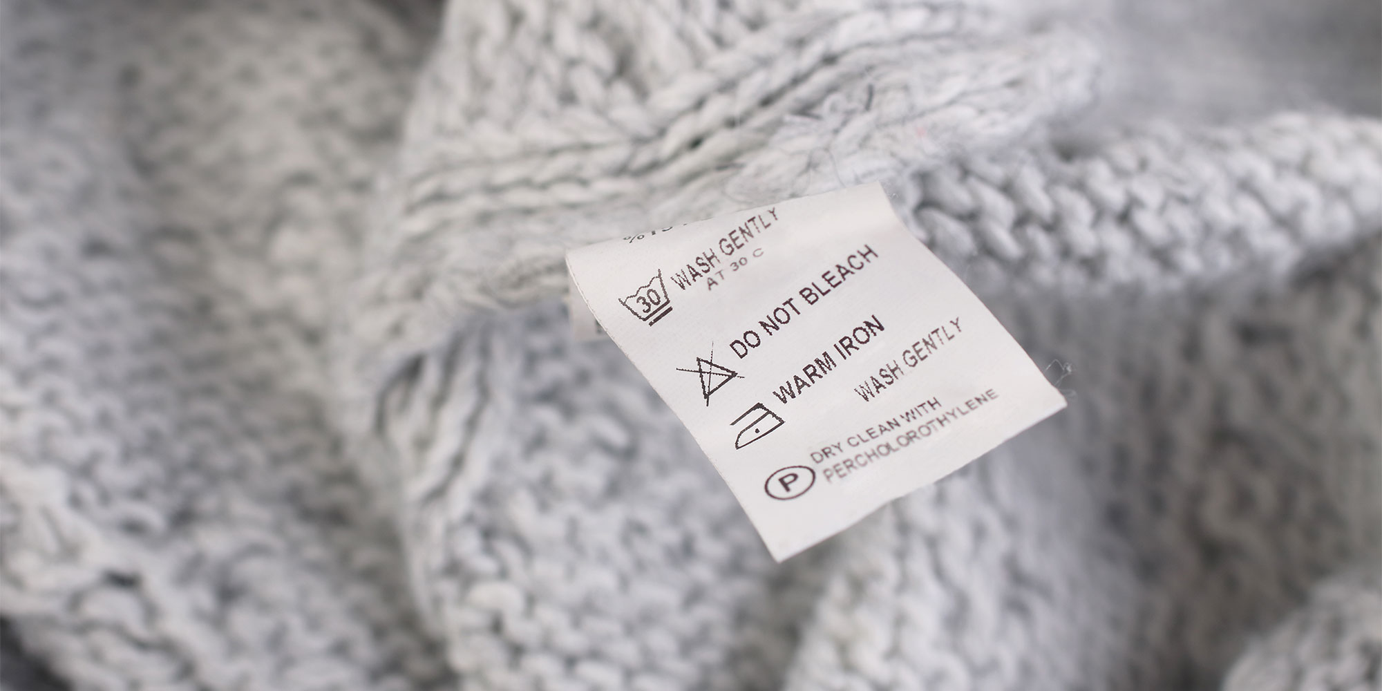 Label in wooly jumper