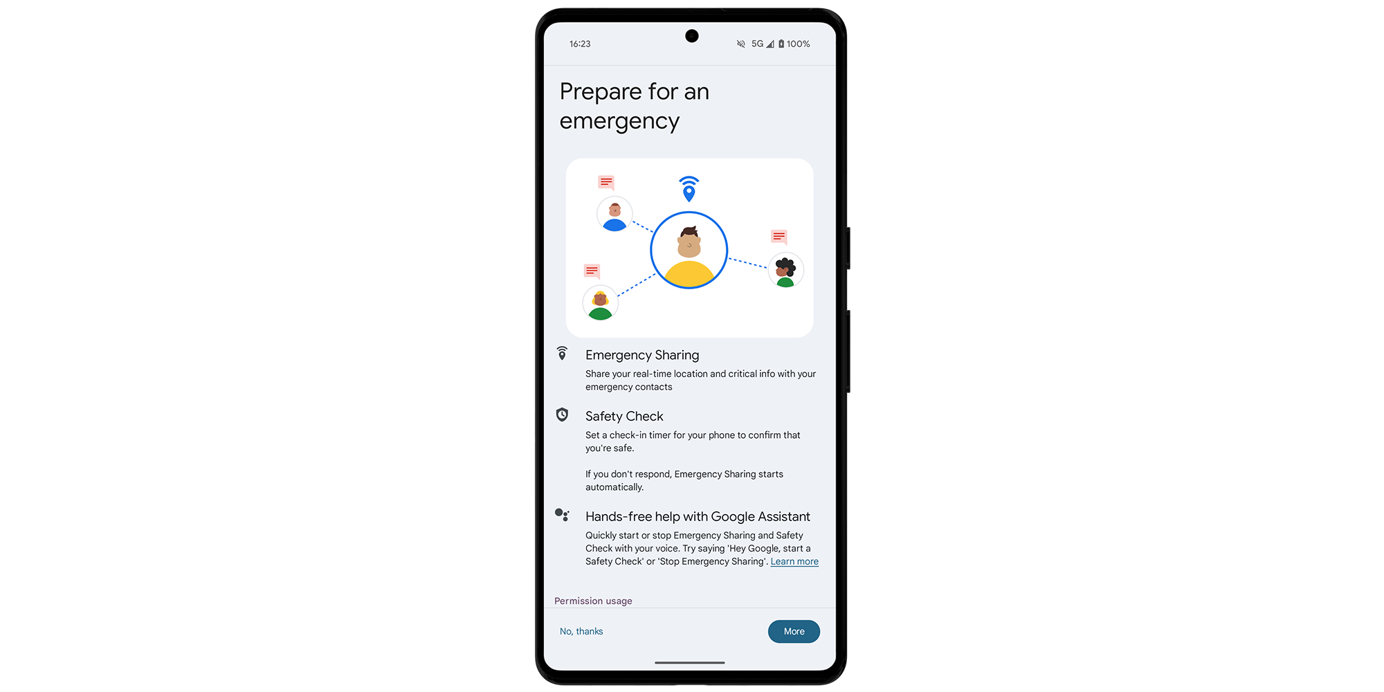 Personal Safety app on Android