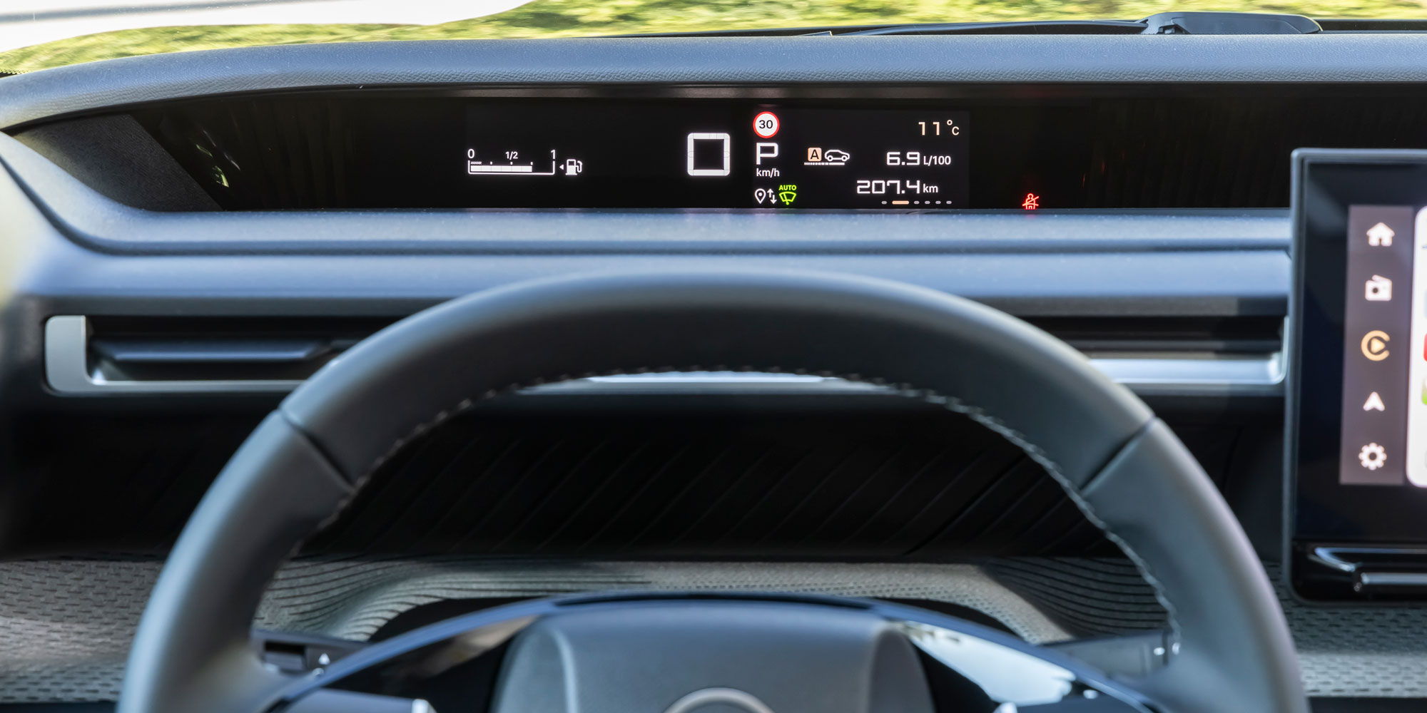 The head-up display of the Citroen C3 Aircross
