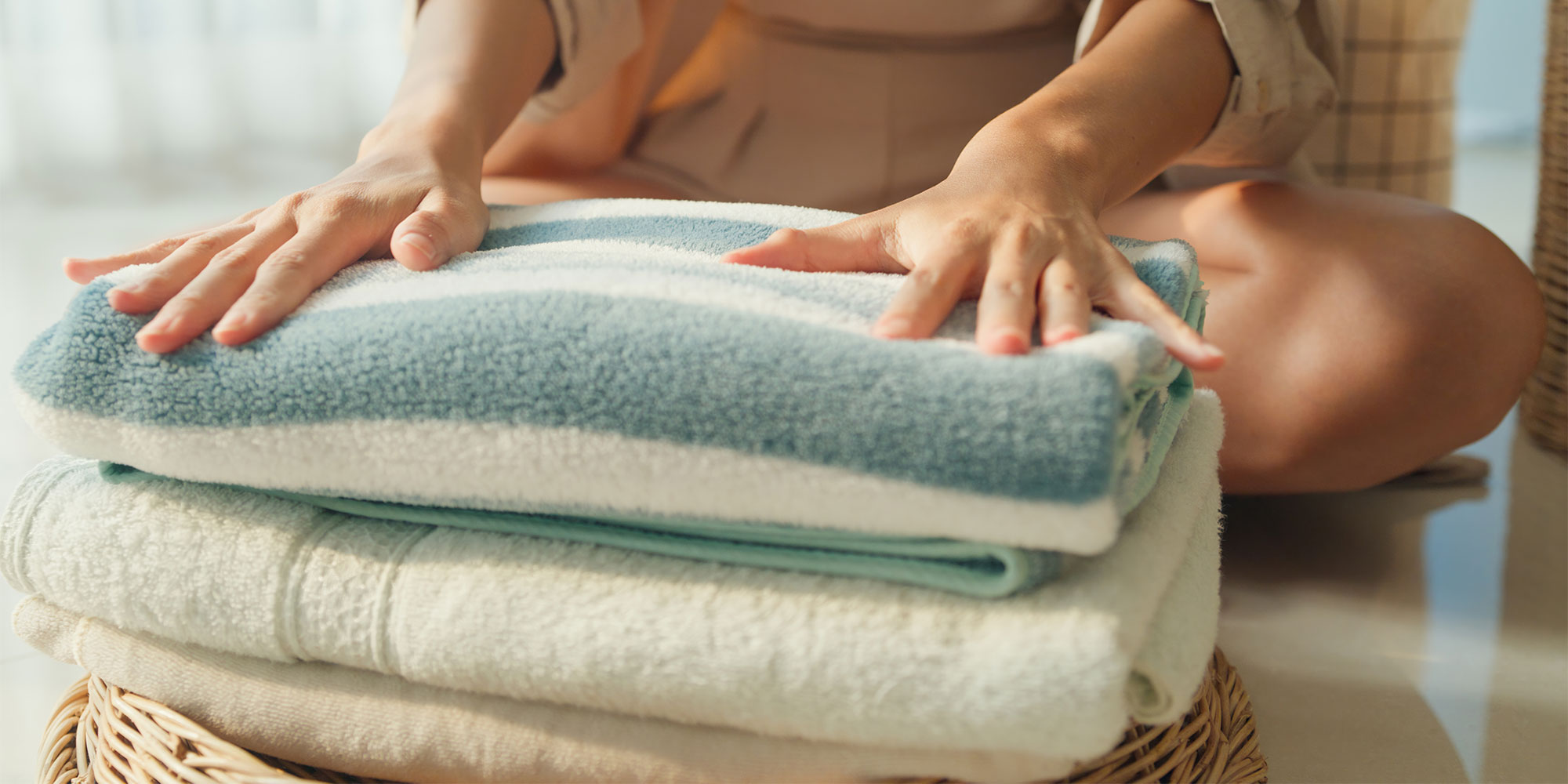 Stack of towels and blankets