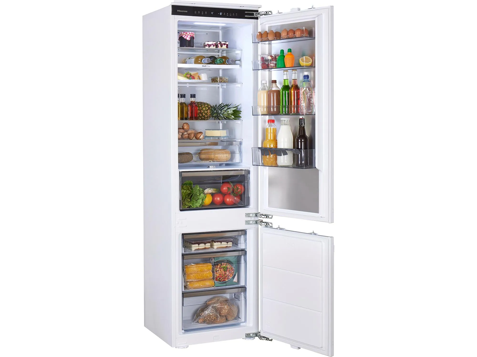 Hisense RB5B280SSWC integrated fridge freezer.