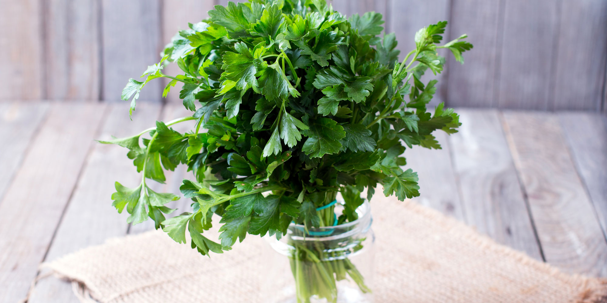 Parsley in jar