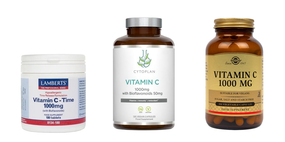 A variety of Vitamin C supplements