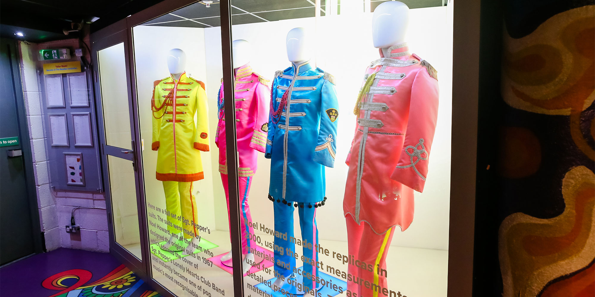 The Beatles costumes displayed at The Beatles Story museum