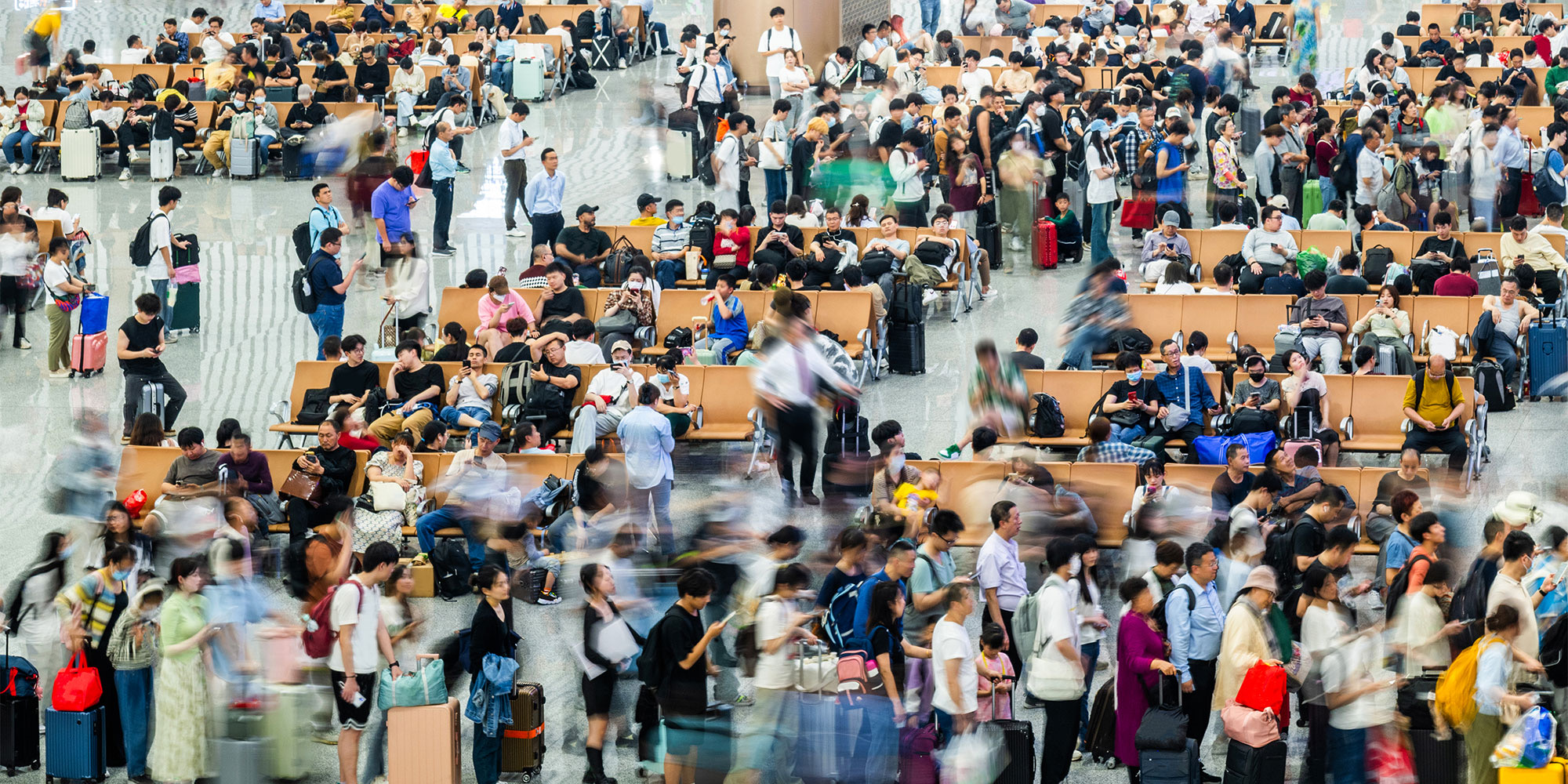 A crowded airport