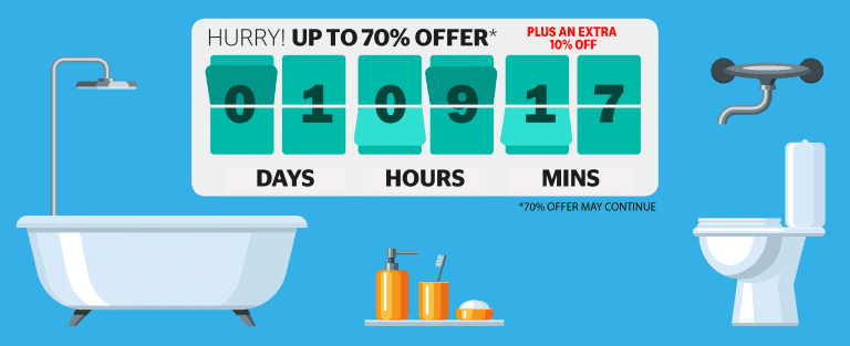 Bathroom countdown clock graphic