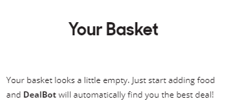 'Your Basket' message, with the text of the quote